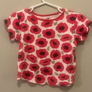 Red poppy toddler shirt